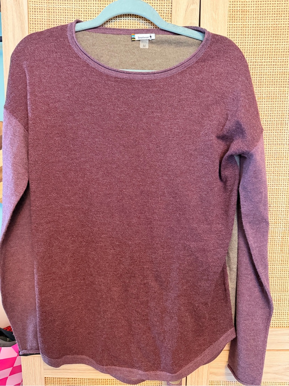 Smartwool Women's Burgundy Long-Sleeve Crewneck Sweater Medium